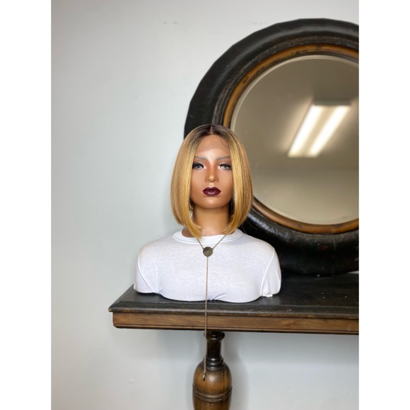 💕SINGLE LADIES💕 LYNSEY| DEEP GOLDEN BROWN T PART LACE FRONT WIG BOB - Picture 3 of 8